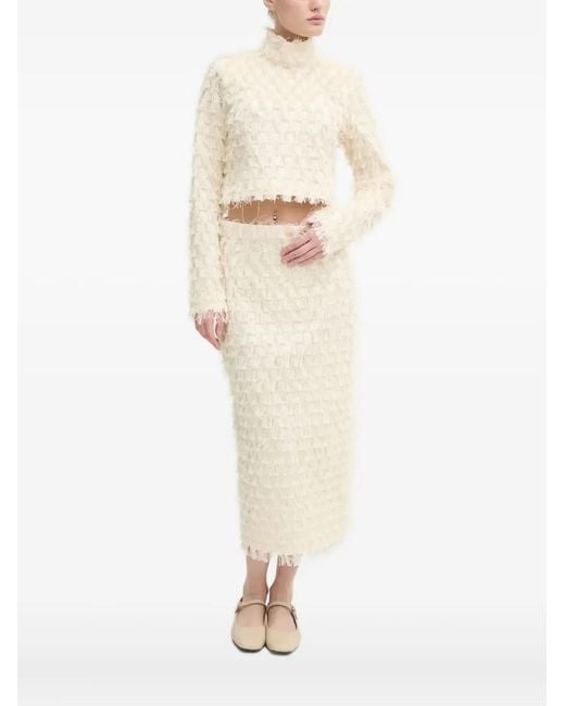 Day Birger et Mikkelsen Natural Fringe High-Neck Top