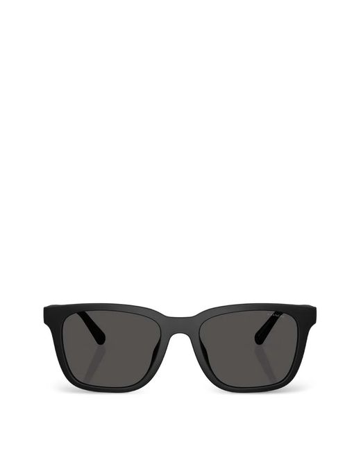 COACH Black C Hardware Textured Square-Frame Sunglasses for men