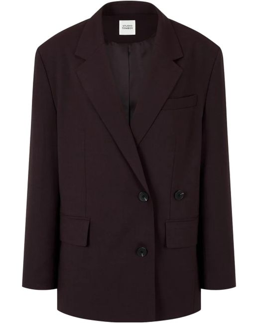 Blazer À Simple Boutonnage Studio Tomboy X en coloris Black
