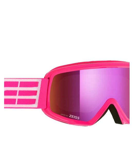 Salice Pink Elasticated-Strap Ski Goggles
