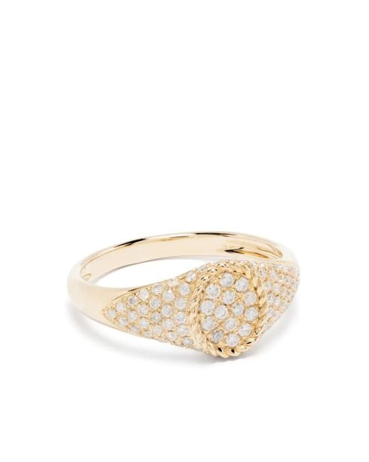 Yvonne Léon Natural 9Kt Baby Chevalier Diamond Signet Ring