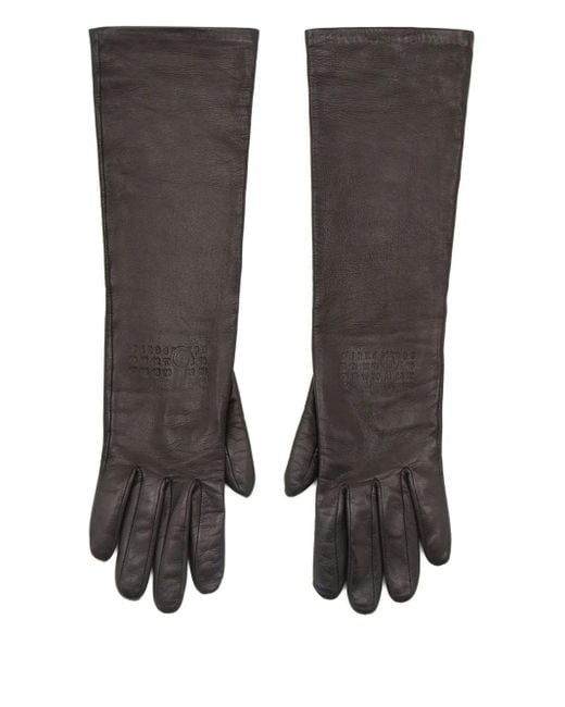 MM6 by Maison Martin Margiela レザーグローブ Brown