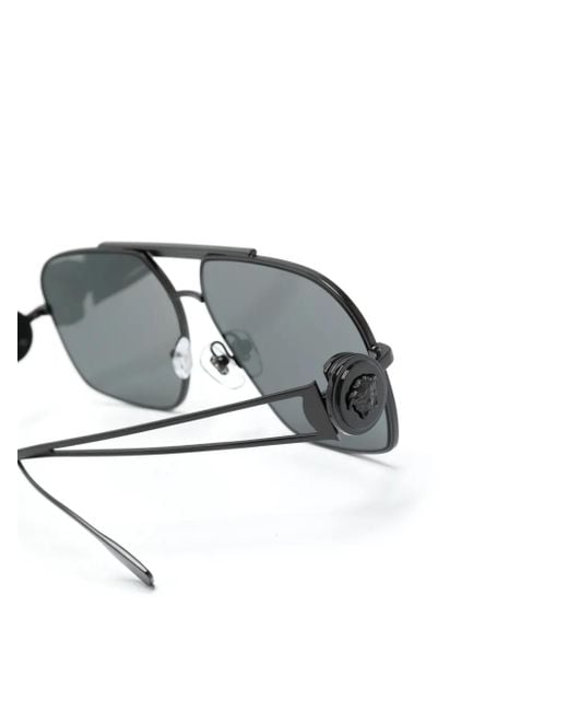 Versace Gray Ve2269 Pilot-Frame Sunglasses for men