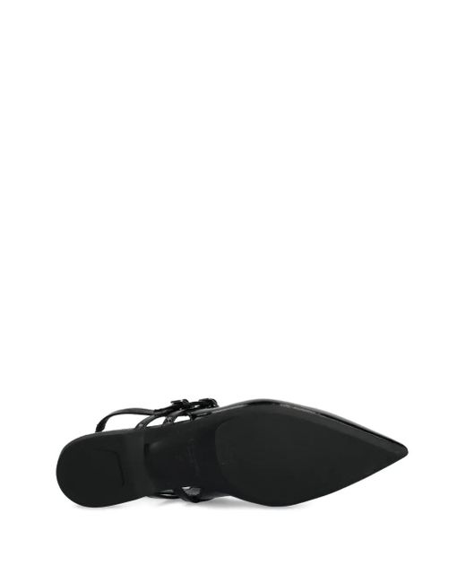 Vagabond Black Hermine Patent Leather Ballet Flats