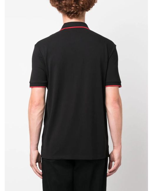 HUGO Poloshirt Mit Logo-Patch in Black für Herren