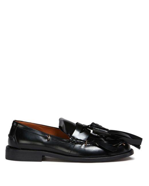 Marni Black Tassel-detail Leather Loafers
