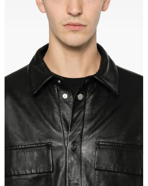 MEDEA Black Pocket Leather Jacket