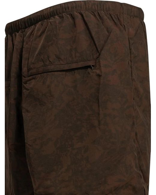 Beams Plus Green Floral-Print Shorts for men