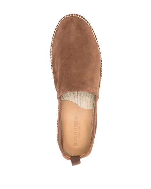 Scarosso Brown Pablo Suede Espadrilles for men
