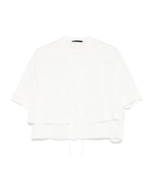 Transit Drawstring Shirt White