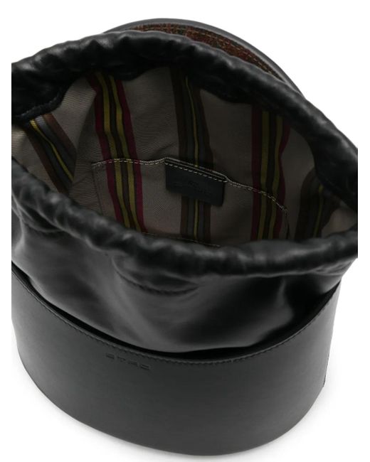 Etro Black Medium Saturno Bucket Bag
