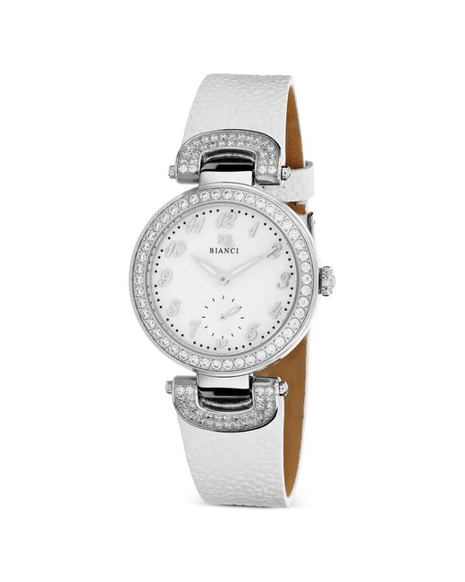 Roberto Bianci White Alessandra Crystal 36Mm Watch