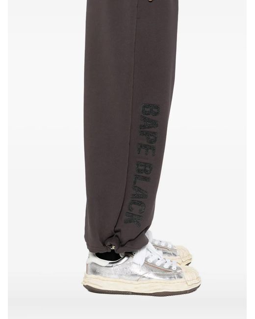 A Bathing Ape Gray Elasticated Waistband Trousers for men