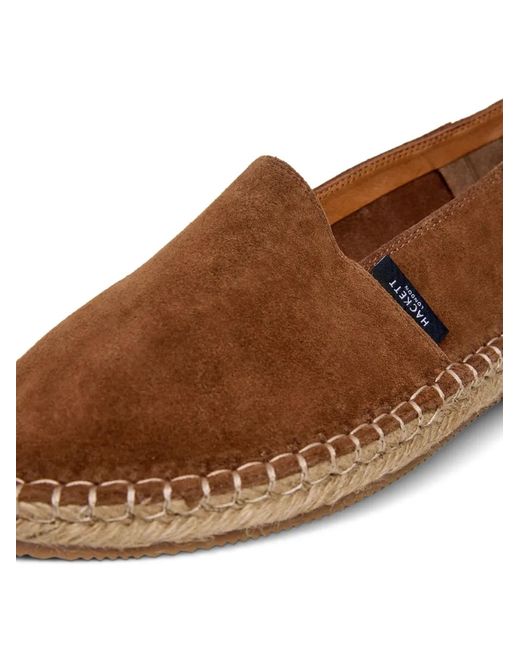 Hackett Brown Baywatch Suede Espadrilles for men