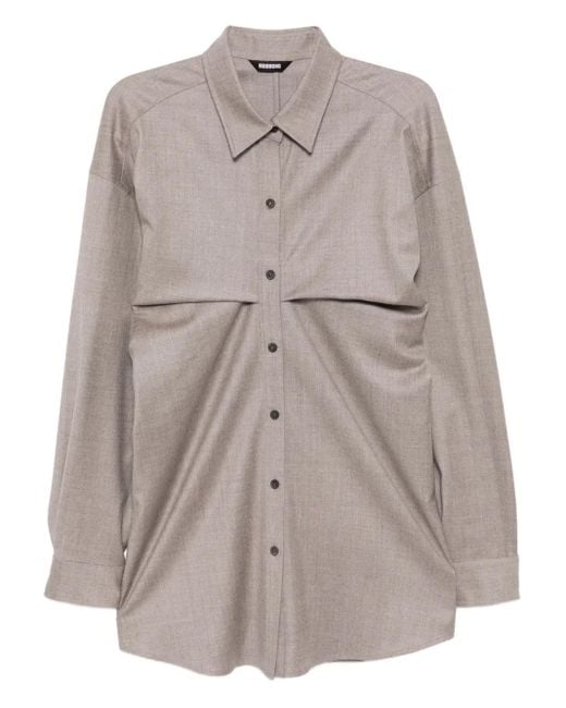 Chemise À Effet Plissé Moohong en coloris Gray