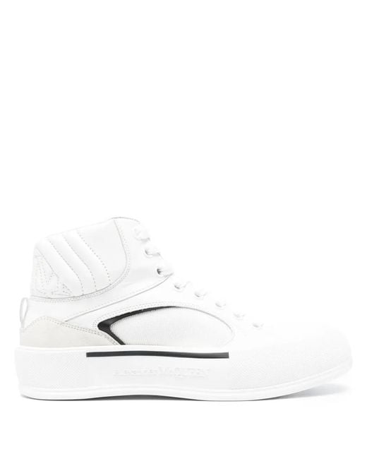 Baskets À Broderies Seal Alexander McQueen pour homme en coloris White