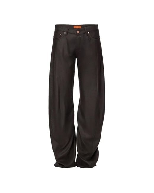No44 Black Reyna Pocket Wide-Leg Jeans