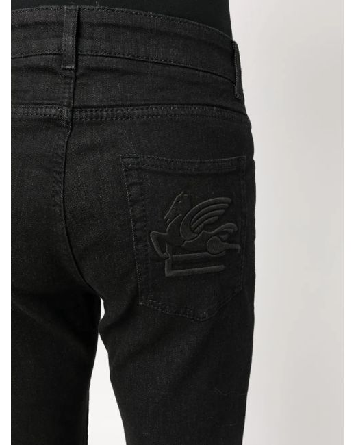 Etro Black Straight Jeans for men