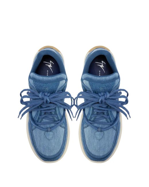 Giuseppe Zanotti Blue Gz-Trail Lace-Up Sneakers for men