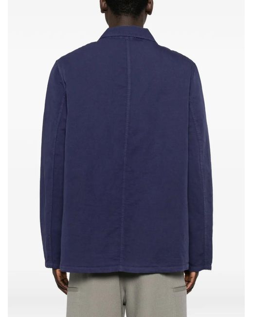 Abrigo Con Botones Y Bolsillos De Parche Studio Nicholson de hombre de color Blue