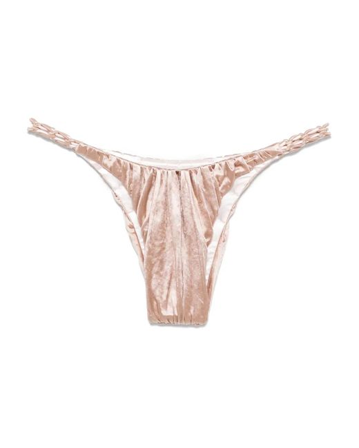 Isa Boulder Pink Braided-Strings Bikini Bottoms