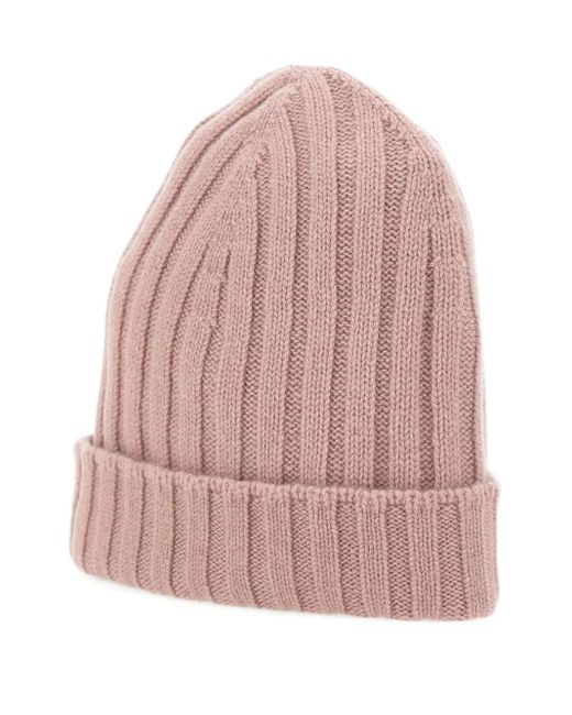 Gran Sasso Pink Cashmere Beanie for men