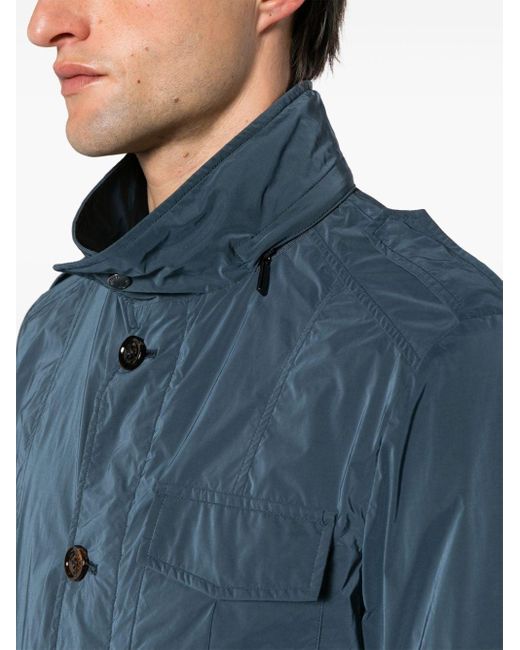 Moorer Blue Porto-os Military Jacket for men