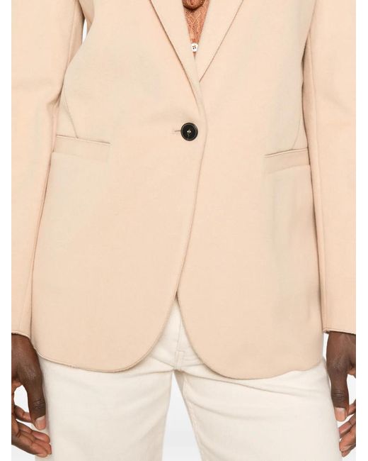 Forte_forte Natural Single-Breasted Peak-Lapels Blazer