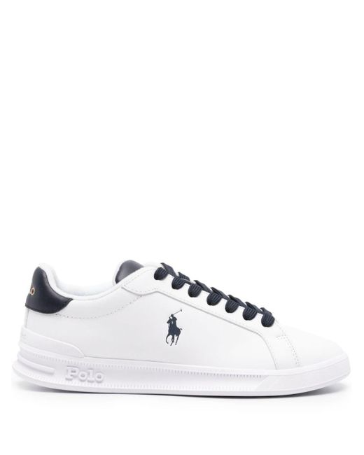 Polo Ralph Lauren White Polo Pony Leather Sneakers