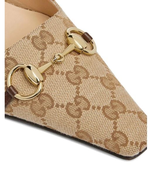 Gucci Metallic 55Mm Gg Horsebit Pumps