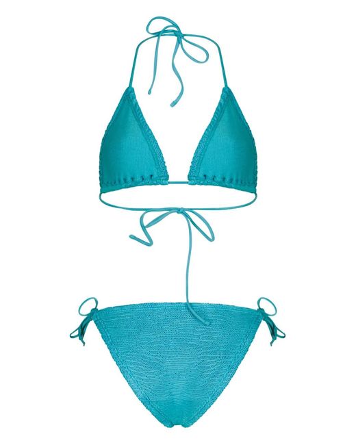 Paramidonna Blue Textured Tie Beachwear
