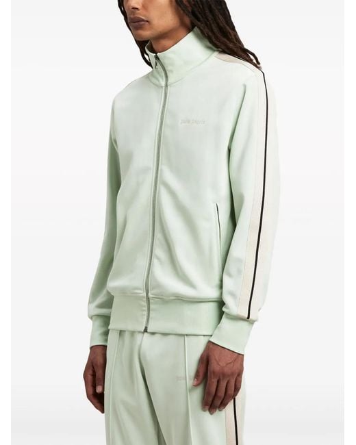Palm Angels Green Stripe Detail Sweatshirt for men
