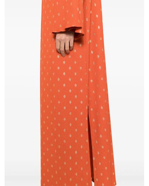 Caftan À Pois Bambah en coloris Orange