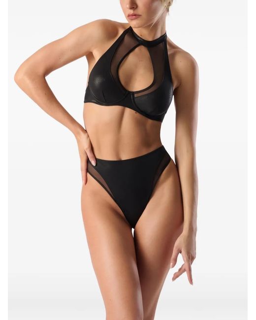 Maison Close Black Minuit Foulard Bikini Top