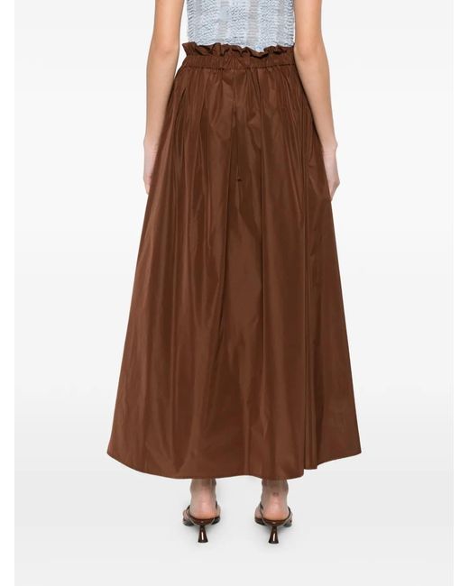 Herno Brown Pleated Skirt