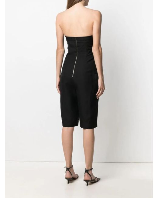 Mono corto sin tirantes con detalle de cordones Philosophy Di Lorenzo Serafini de color Black