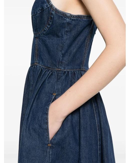 Sandro Blue Denim Midi Dress