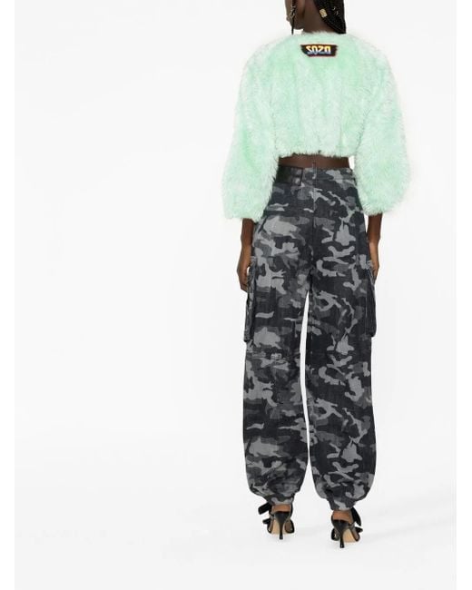 DSquared² Black Camouflage-Print Cargo Trousers