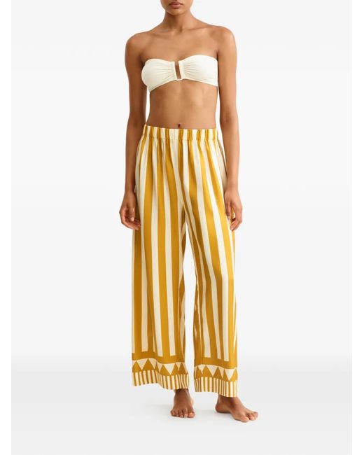 Eres Metallic Striped-Pattern Trousers