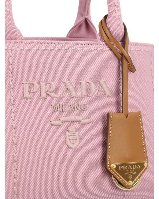 Prada Pink Mini Cotton Tote Bag