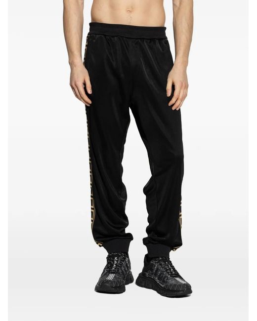 Versace Black Sweatpants With Cuffs for men