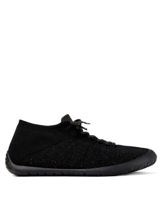 Camper Black Peu Path Knitted Lace-Up Sneakers for men