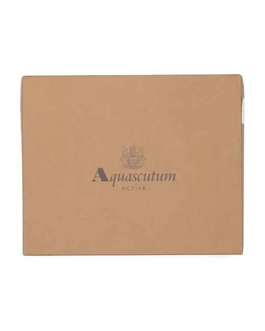 Aquascutum White Macro Club Check Tasselled Scarf