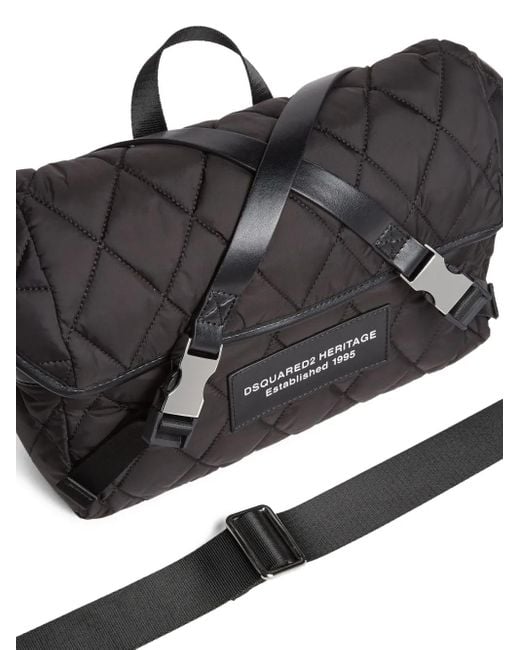 DSquared² Black Classic Messenger Bag for men