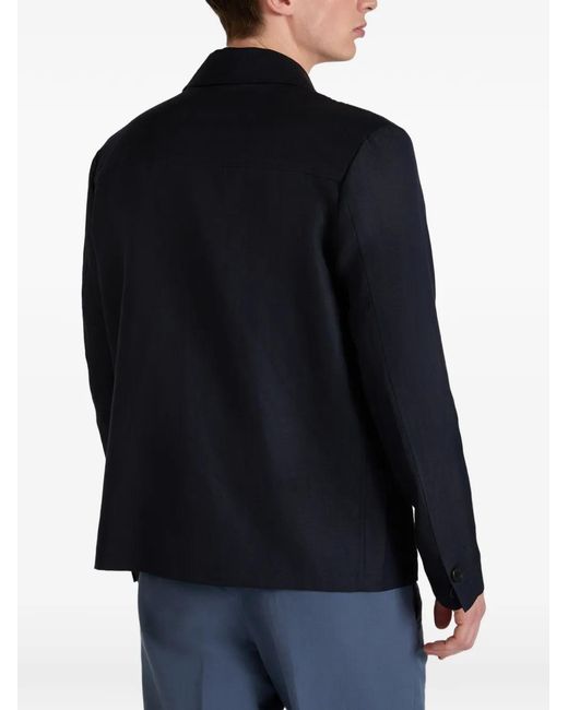 Incotex Blue Button-Up Jacket for men