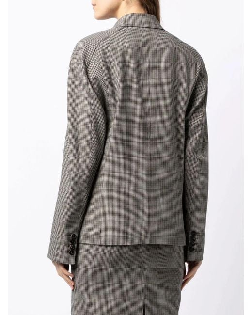 Low Classic Brown Oversized Check Blazer