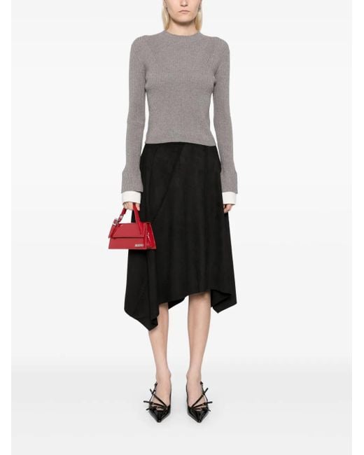 B+ AB Gray Ribbed Jumper