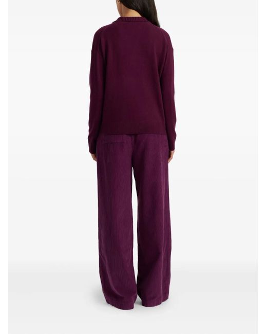 Chinti & Parker Purple V-Neck Sweater