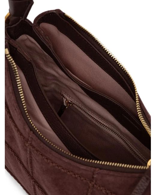 Coccinelle Purple Quilted Braided-Handle Shoulder Bag