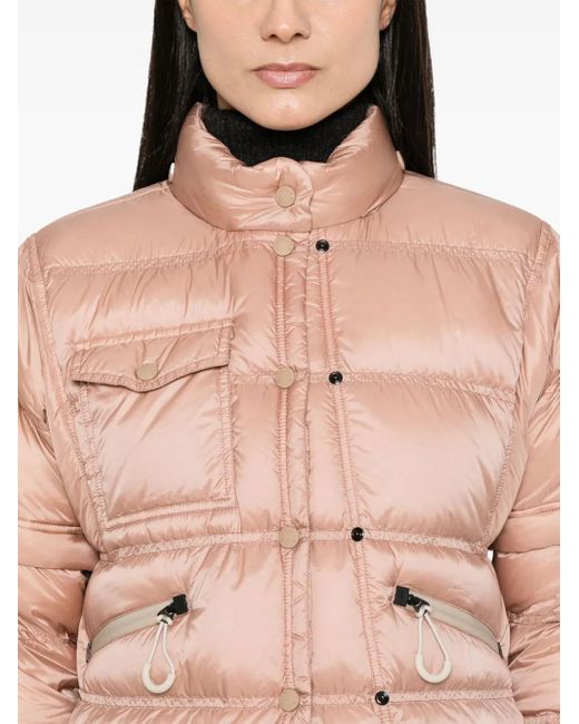 Moncler Pink Mauduit Short Down Jacket